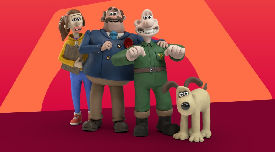 Characters from Wallace and Gromit's The Big Fix Up AR game